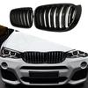1Pair Glossy Black Front Kidney Grilles 51117338571 51117338572 51137367422 for BMW X3 X4 Series F25 F26 14-16
