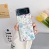 For Samsung Z Flip 4 Case Flash Flower Transparent Folding Phone Case For Samsung Z Flip 3 5g Zflip4 Shockproof Hard Back Cover