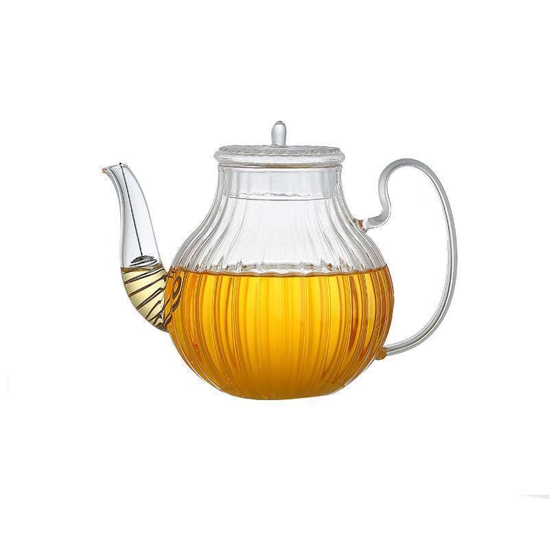 Small Glass Teapot Set with Transparent Handle