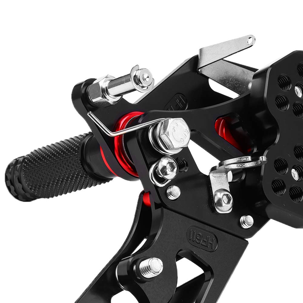 SUKIRACING Adjustable Rearsets for Yamaha YZF R25 (2014-2022) MT-03/MT-25 (2015-2022) - CNC Machined (Black)