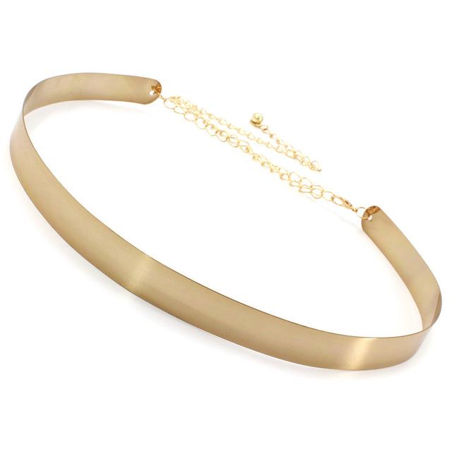 European & American Fashion Mirror Waist Chain - Metal Iron Belt & Decorative Skirt Seal, Available In 2.0cm and 3.5cm Widths