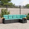 VidaXL Garden Lounge Set with Cushions 5 Pcs, Patio Sofas, Patio Furniture Set, Outdoor Furniture, Black 3226785