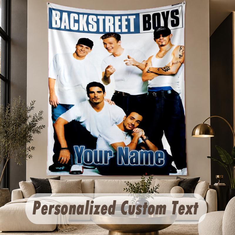 Custom Text Tapestry Backstreet Boys Print Wall Tapestry Indoor Living Room Wall Decor