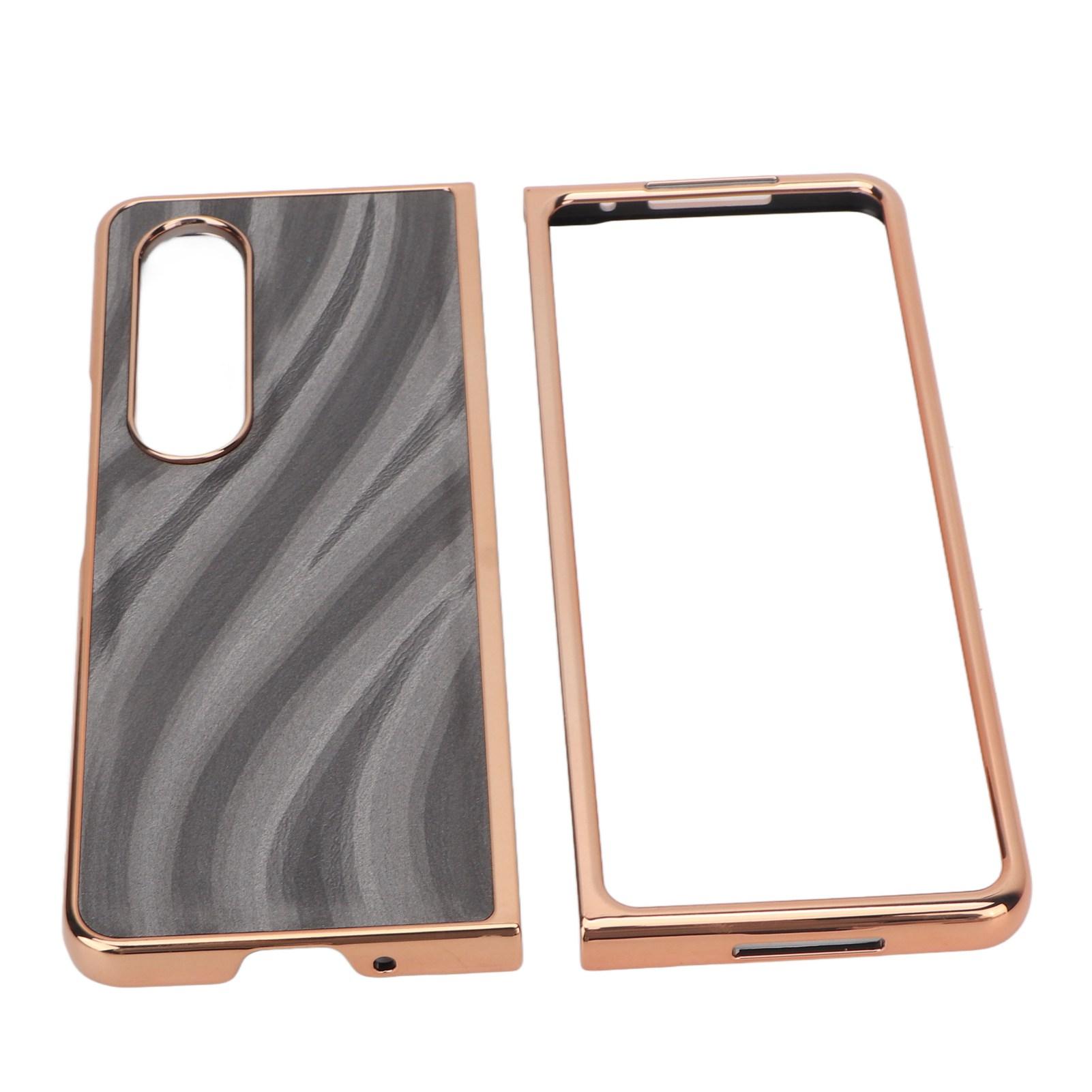 

Phone Case Nano Electroplating Scratch Proof Galaxy Texture Folding Phone Protective Cover for Samsung Galaxy Z Fold 4 сірий