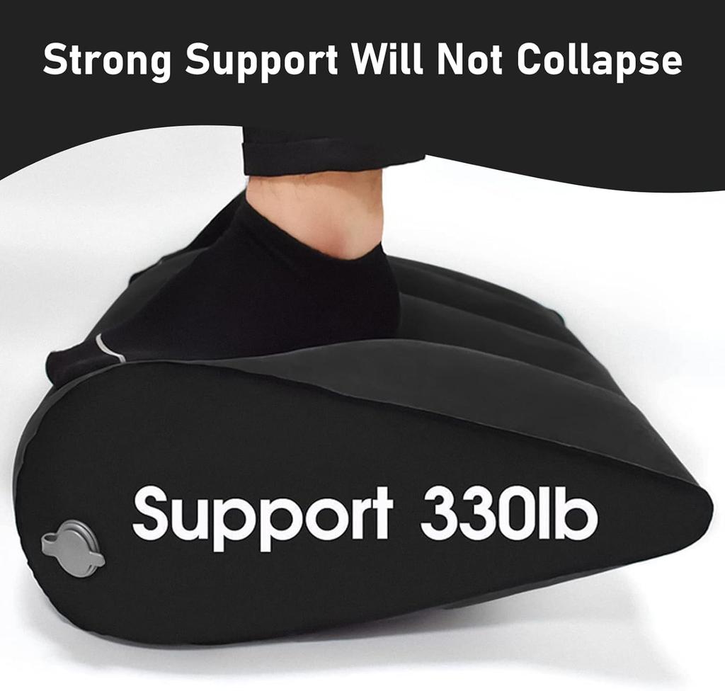 TheClover Tragbares aufblasbares Keilkissen für Camping - Ultraleichtes aufblasbares Kissen zur Nacken-, Bein- und Lendenwirbelstützung zum Schlafen, Reisen,