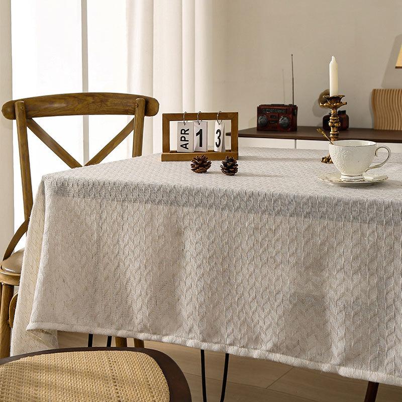 Amerikanische rutschfeste Häkelspitze Runde Tischdecke Esstischdecke Retro Couchtisch Tischdecke Schrankabdeckung Handtuch Staubdicht Polyester Baumwolle