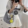 Elegant And Spacious Checkered Crossbody Bag For Daily Commuting In Fresh Colors