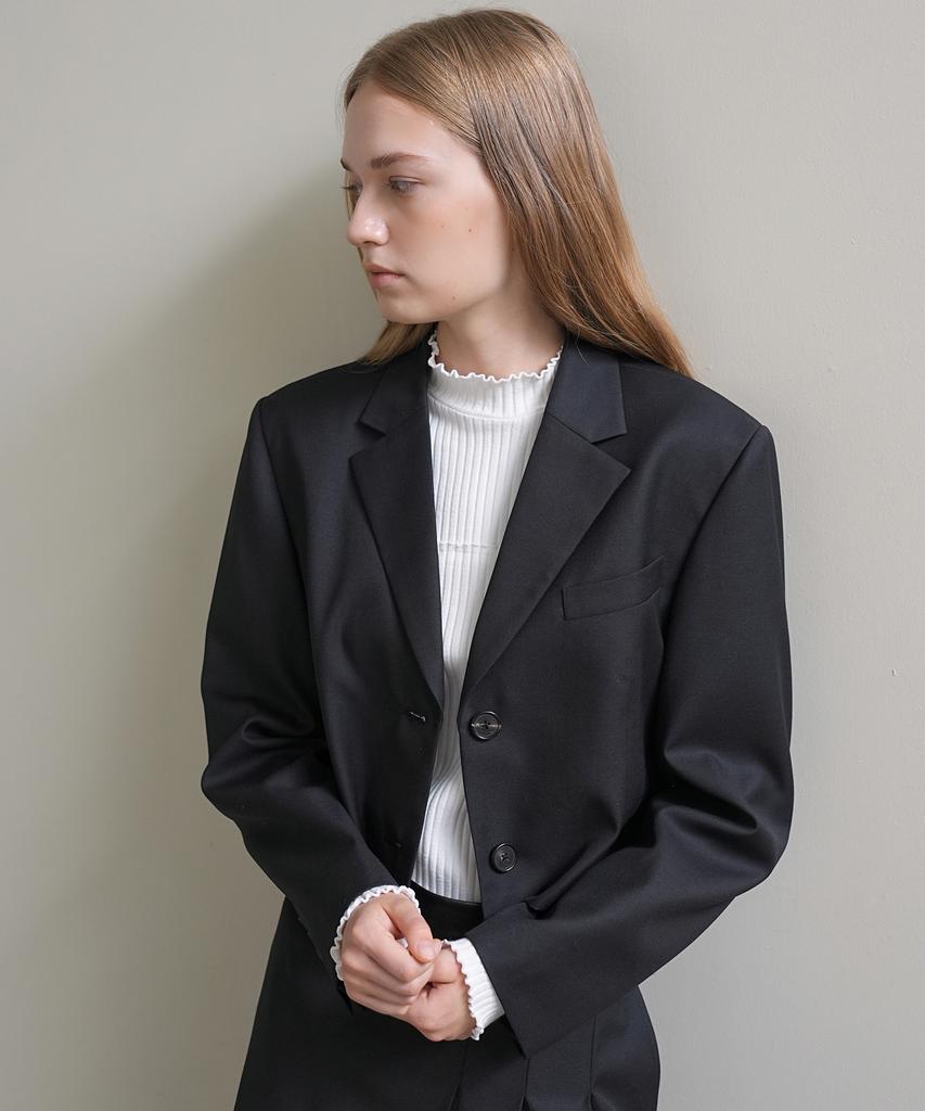 Paul&Alice Wool Crop Jacket / Black