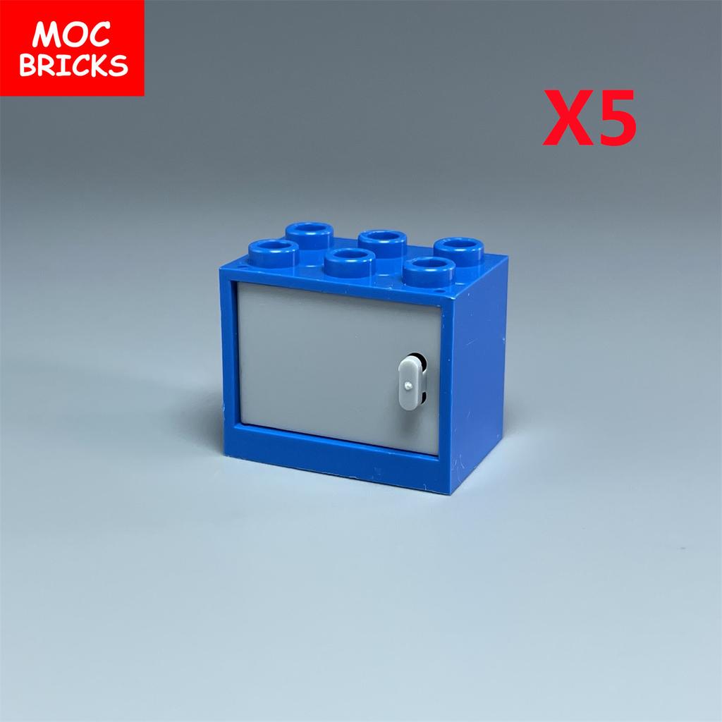 MOC Blocks Box Cupboard Container 2x3x2 Cabinets Assembles Particles 4532 4533 City House Construction Bricks Parts