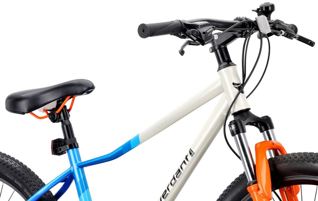 26 Inch Mountain Bike Mtb Shimano 21 Speeds Suspension Disc Brakes Kickstand Verdant Calix White Blue Orange