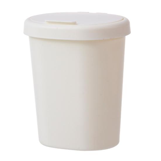 Garbage Can with Lid to Prevent Odor Desktop Trash Bin Small Kitchen Trash Can Easy Open Portable Waste Container