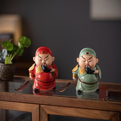 Feng Shui Guan Er Ye Wohnzimmer Eingangshalle Heim Schreibtisch Dekoration, Reichtum anziehend Guan Gong Wu Reichtumsgott Büro und sto