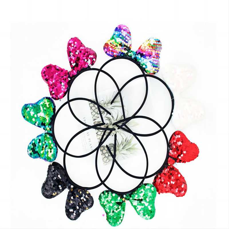 Sequins Bows Headbands Hair Accessories Women Girls Princess Cute Hairband Bowknots Shape Headbands Delicate