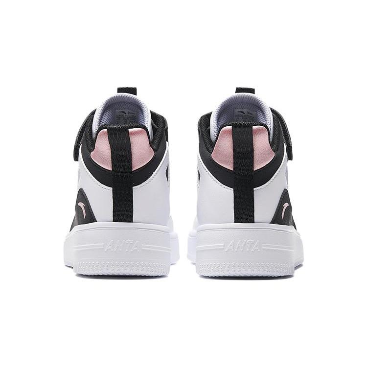 (GS) ANTA Skateboarding Series Sneakers High 'White Black Pink' Kids' A322338035-1