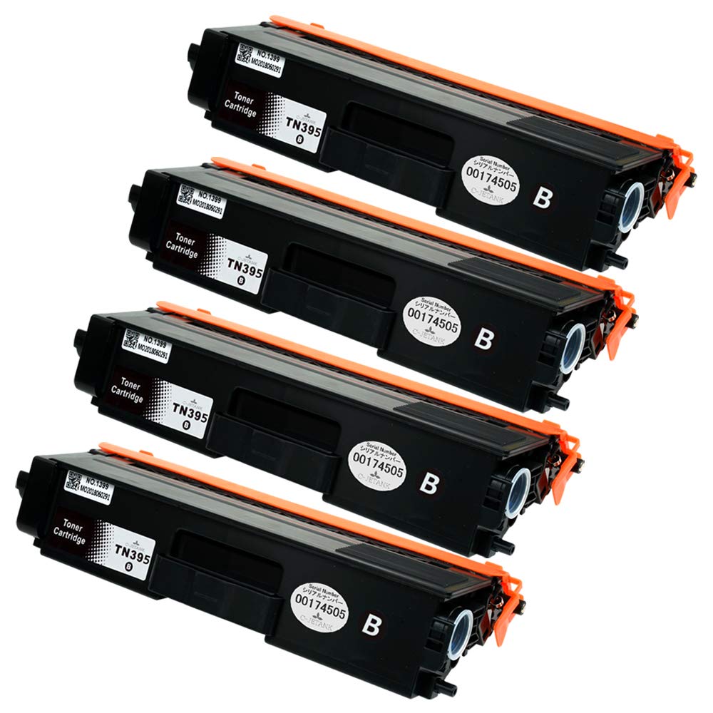 

Set of 4 Brother new compatible toner cartridge types with three major warranty 1 year by checked TN-395 (BK/Black) - [Serial number] [Compatible