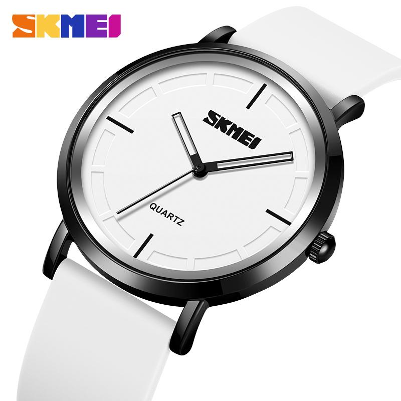 SKMEI 2050 Men Waterproof Silica Gel Band Male Clock Reloj Hombre Men's Quartz Watch Silm High Hardness Glass Quartz Wristwatch