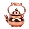 1 12 Scale Dollhouse Teapot with Lid Vintage Miniature Copper Tea Kettle Model for Stove Shelf Decoration Kettle Model