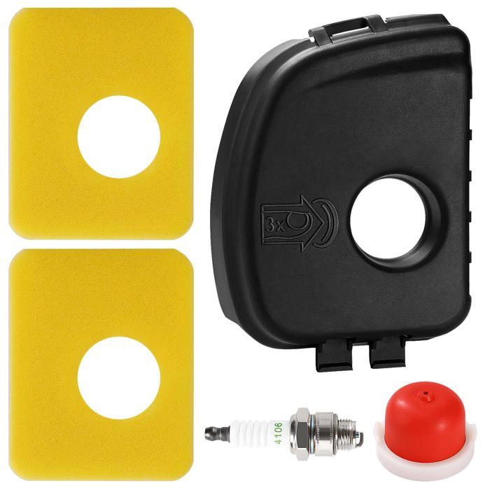 5 Pièces Kit de Couvercle de Filtre à Air pour Tondeuse, Couvercle de Filtre à Air 595660, Filtre à Air en Mousse 799579