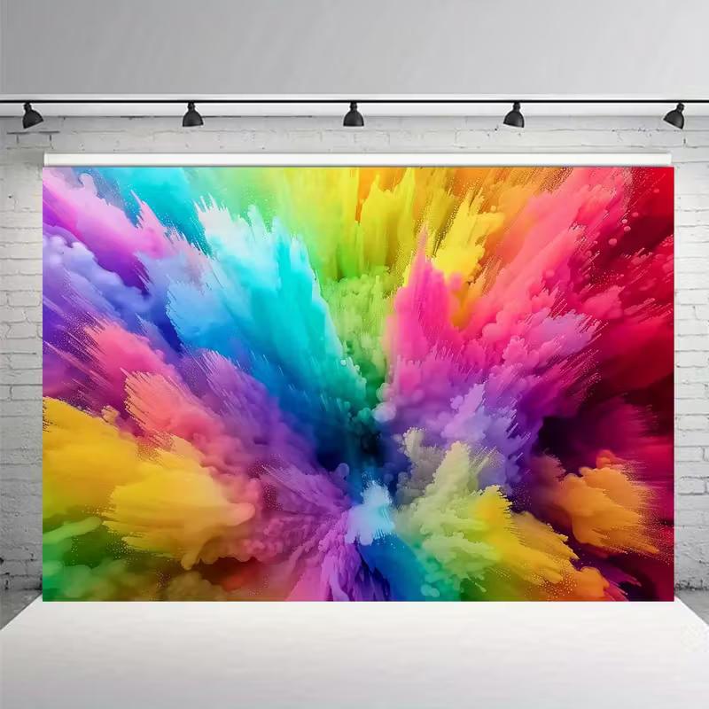 2D Artistic Abstract Smoke Tapestry for Festive Content Creation & Home Decor