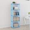 Multi-layer Portable Bookshelf with Fabric Cloth At Back Cube Closet Storage Organizer Bookcase for Studying and Home Use