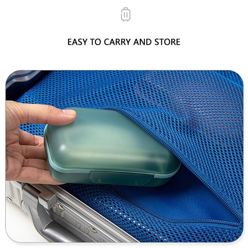 Small Travel Soap Container Secure Cover Multiple Purpose Organizers Jewelry Accessories Storage PP