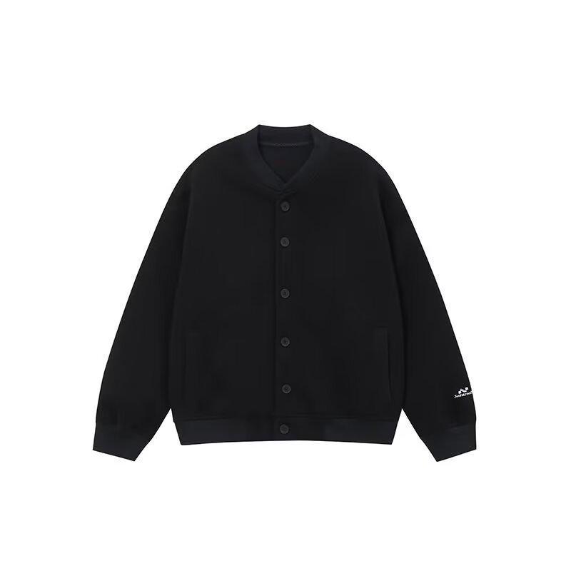 

Унисекс Ретро Бейсбольная Куртка - Универсальная, Свободного Кроя с Вышивкой Буквами, Идеальна для Весенних и Осенних ТрендОВ 2XL чёрный