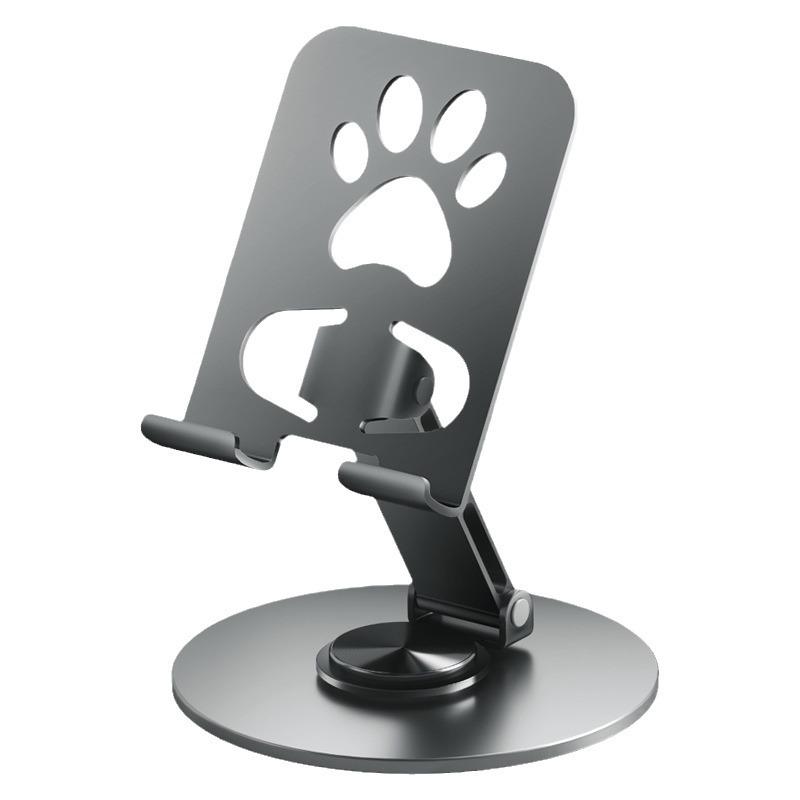 All-Metal Rotatable Tablet & Phone Stand with Foldable, Hollow Heat Dissipation Design