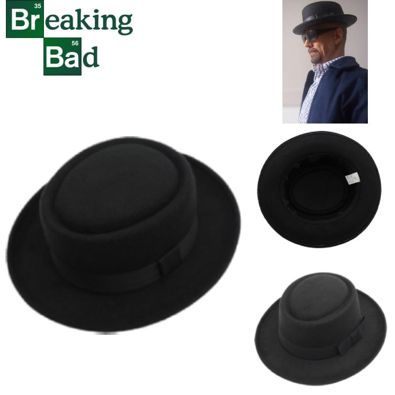 Breaking Bad Kapelusz Pork Pie Klasyczny Czarny Wełniany Kapelusz Męski