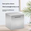 Cannot Be Opened Portable For /Adults Stainless Steel Cube Safe Box Piggy Bank Money Savings Bank Money Bank Box