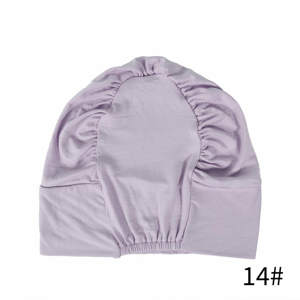 Silk Cotton Headscarf Cap With Elastic Fit For Casual Daily Wear