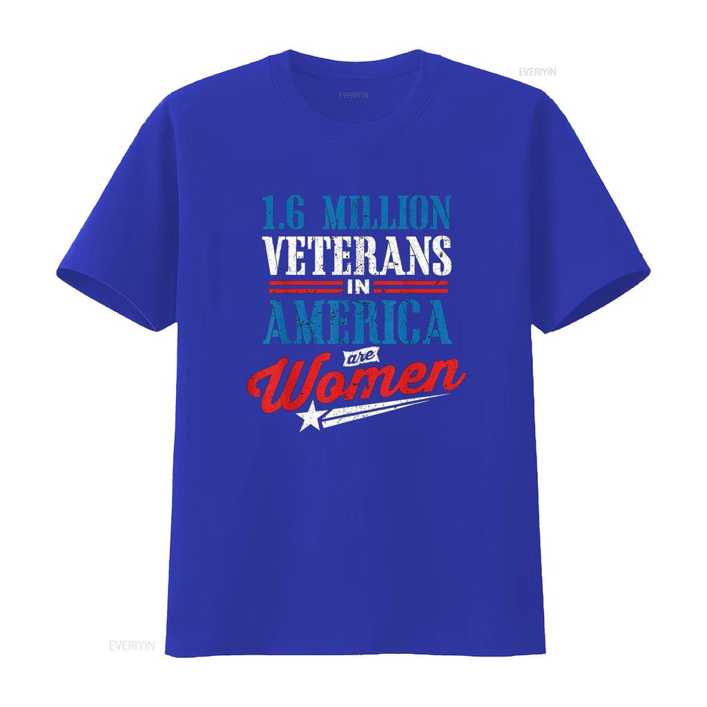 1 6 Million Female Veteran Women Veterans Day T Shirt Vintage Washed Casual Homme Breathable Streetwear Versatile Unisex