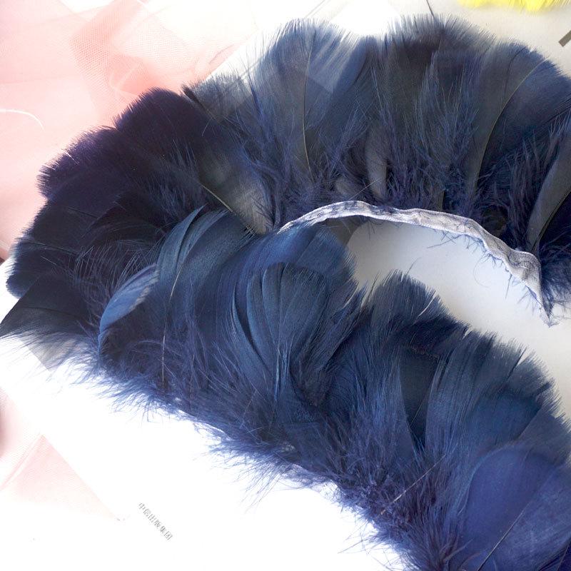 Colorful Goose Feather Strips for DIY Skirts, Shawls, Costumes, and Decorations