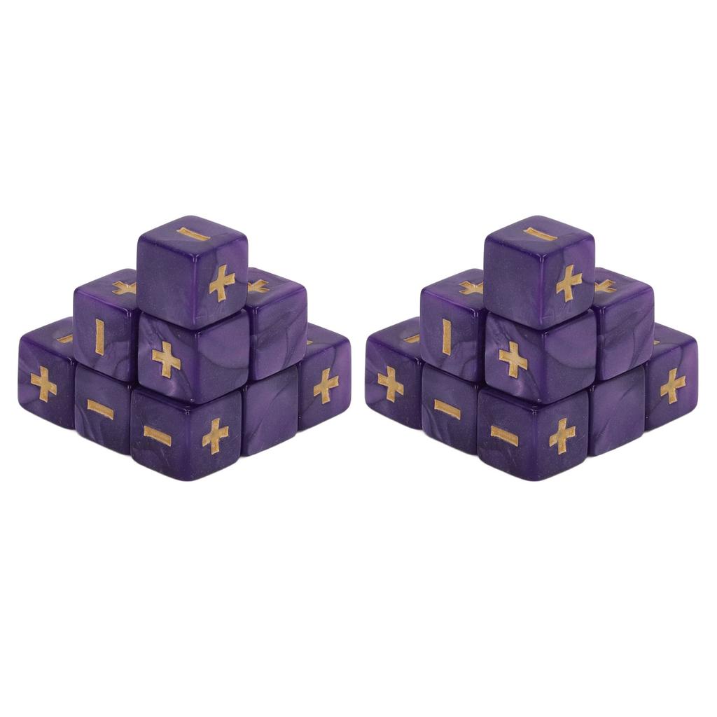 20Pcs 16mm Dice Set Math Operation Calculation Minus Sign Plus Toys for Kids Classroom Teaching
