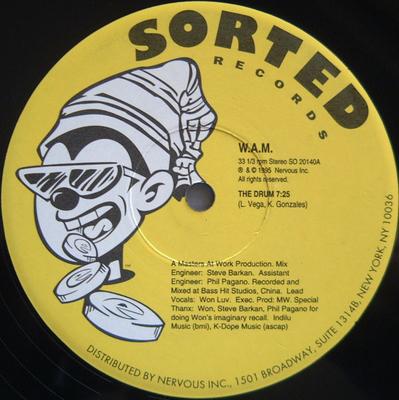 Płyta 12-calowa W.A.M. - The Drum SO20140 Sorted Records 1995 US Dance & Electronica Używane