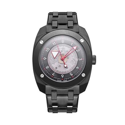 Montre Homme R2 Affichage Heures Flottantes Bracelet Acier Inoxydable Cadran Squelette Noir Automatique R2-BB-BRACELET 100M