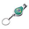 Football Match National Flag Nail Clippers, Stainless Steel Fingernail Cutter with Key Ring, 3-in-1 Bottle Opener Keychain, Soccer Fans
