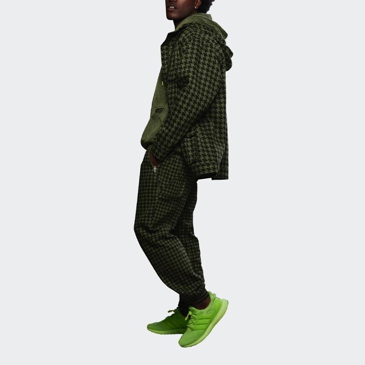 adidas originals Plaid Pattern Loose Sports Pants/Trousers/Joggers Green Men's HC6002