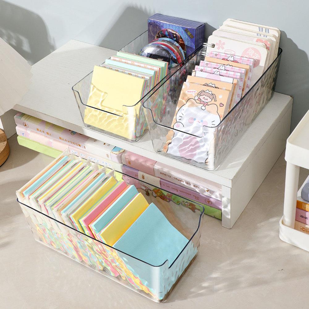 Water Ripple Storage Box Transparent Drawer Storage Container Modern Simple Style Makeup Stationery Box Cabinet Organizer