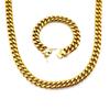 Men's Hip Hop Round Polished Titanium Steel Cuban Chain Necklace
