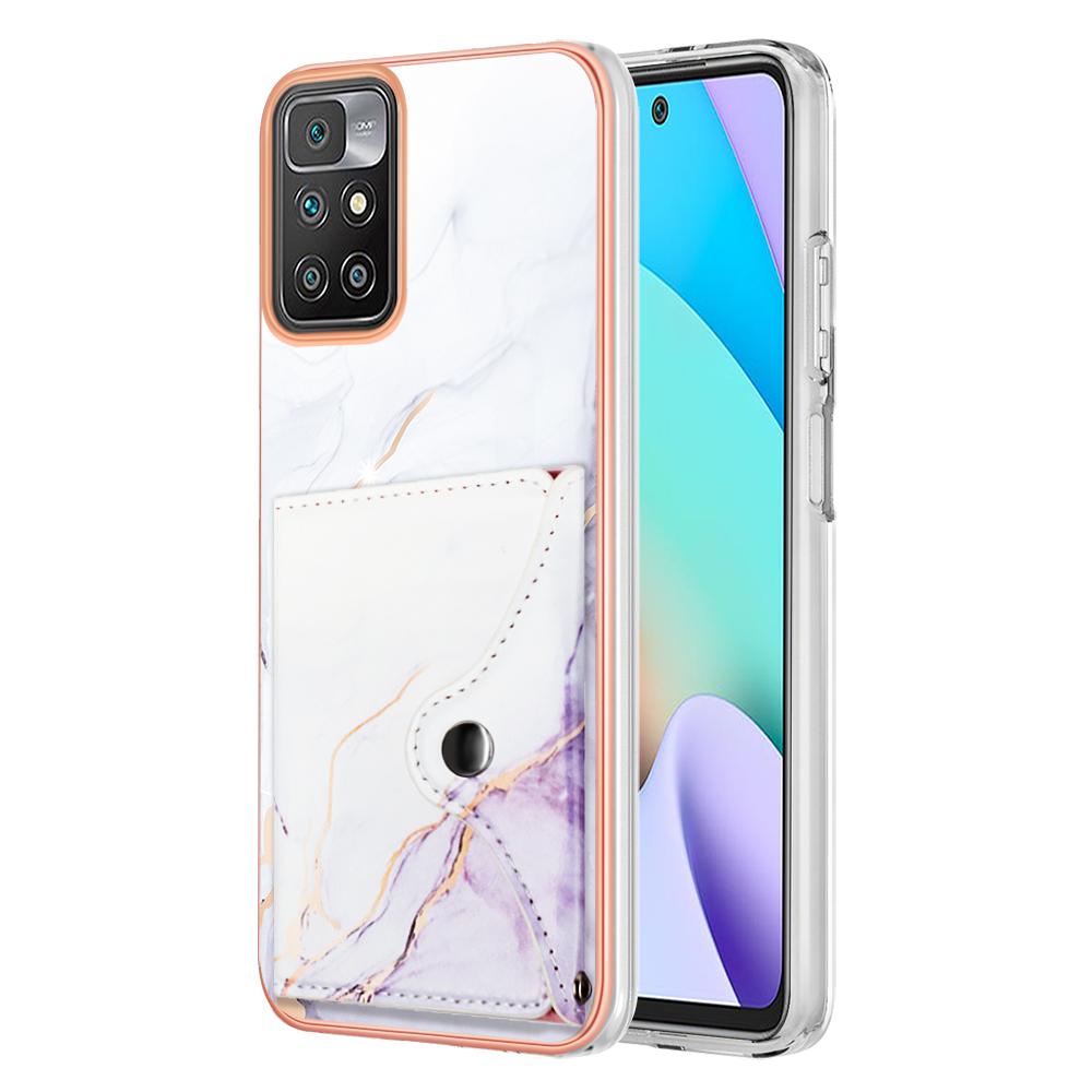 IMD-farbige Marmor-Telefonhülle mit Kartenhalter-Schlitzen für Xiaomi 11 Lite, Poco F6, Redmi Note 10, Note 10 Pro, Note 13, Note 12, A3, Poco X6, Poco X5 Pro ...