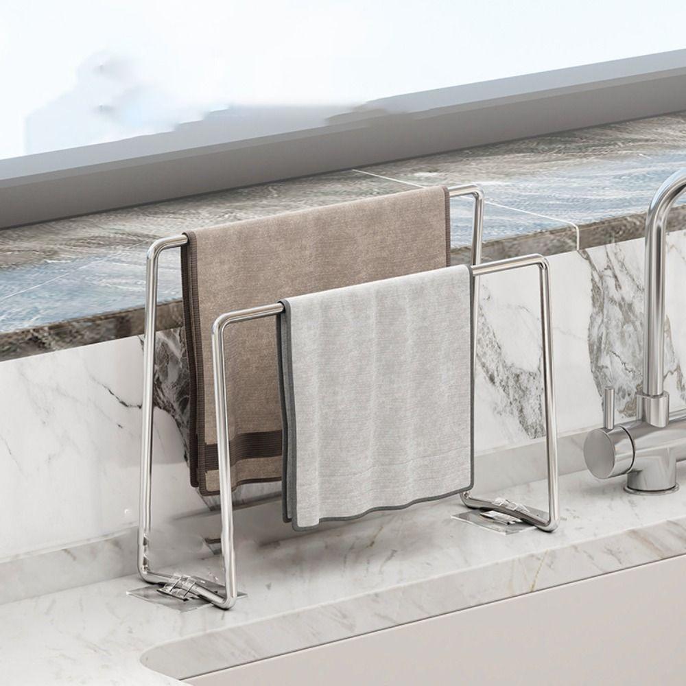 Vertical Dishcloth Drying Rack Save Space Dishrag Organizer Dish Rag Storage Rack  Countertop