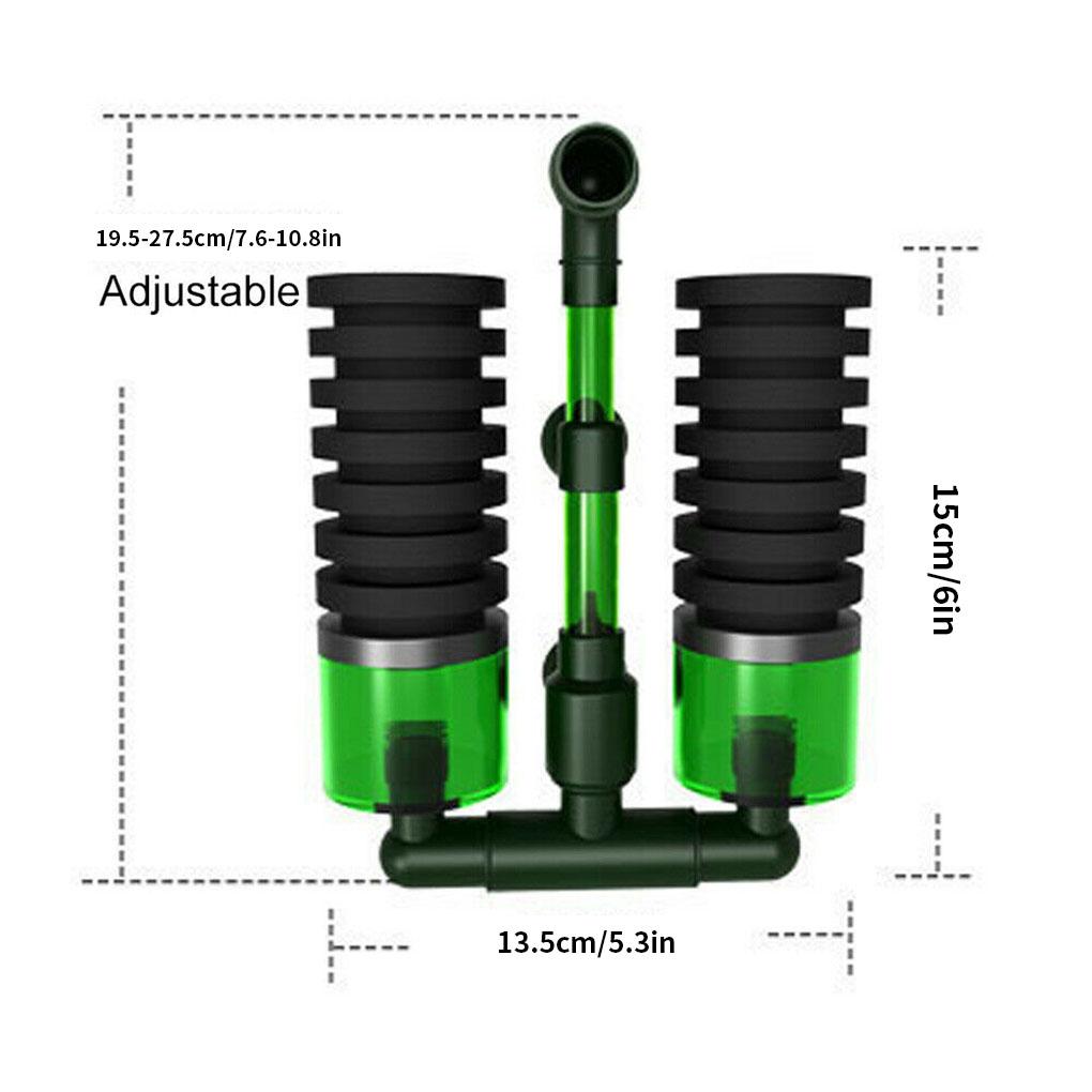 Double Head Water Filter Aquarium Fishtank Sponge Water Filter Air Pump Fish Tank Cleaning Filter Aquarium Accessory PT0738