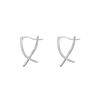 925 Silver Geometric Shape Stud Earrings Charm Personality Woman Earrings Birthday Gift for Friends Exquisite Jewelry