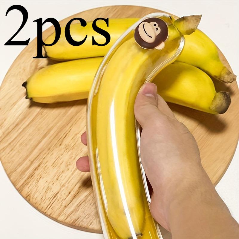 Estuche Conservador de Plátanos - Recipiente de Plástico Rectangular con Tapa Abatible, Reutilizable y Lavable, Almacenamiento y Protector de Fruta para Pícnics, Aire Libre y Viajes