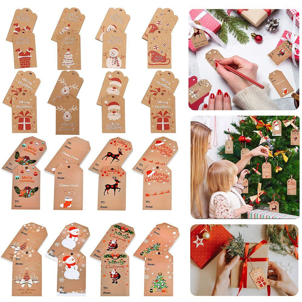 

Поставки Крафт-бумага Рождественские украшения Рождественская бирка Подарочная упаковка Рождественские этикетки Повесьте бирки