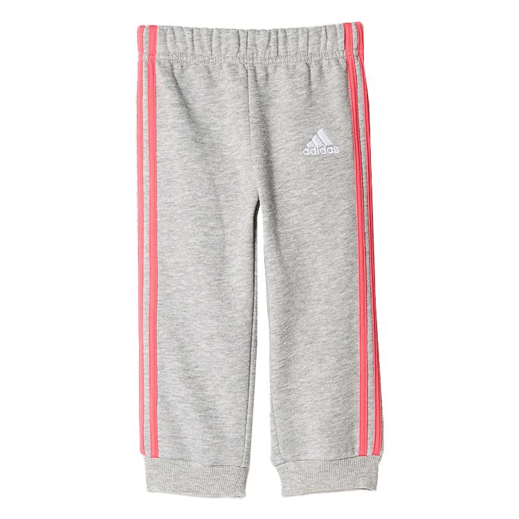 Infant And Toddler Adidas Knitted Sweatpants Medium Heather Gray/Extraordinary Pink/White CE9811 80