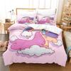 Bed Linens Cute Cartoon Comforter Bedding Sets Duvet Cover+pillocases 3D Print Unicorn Bedding Set 140x210 Single Double Size