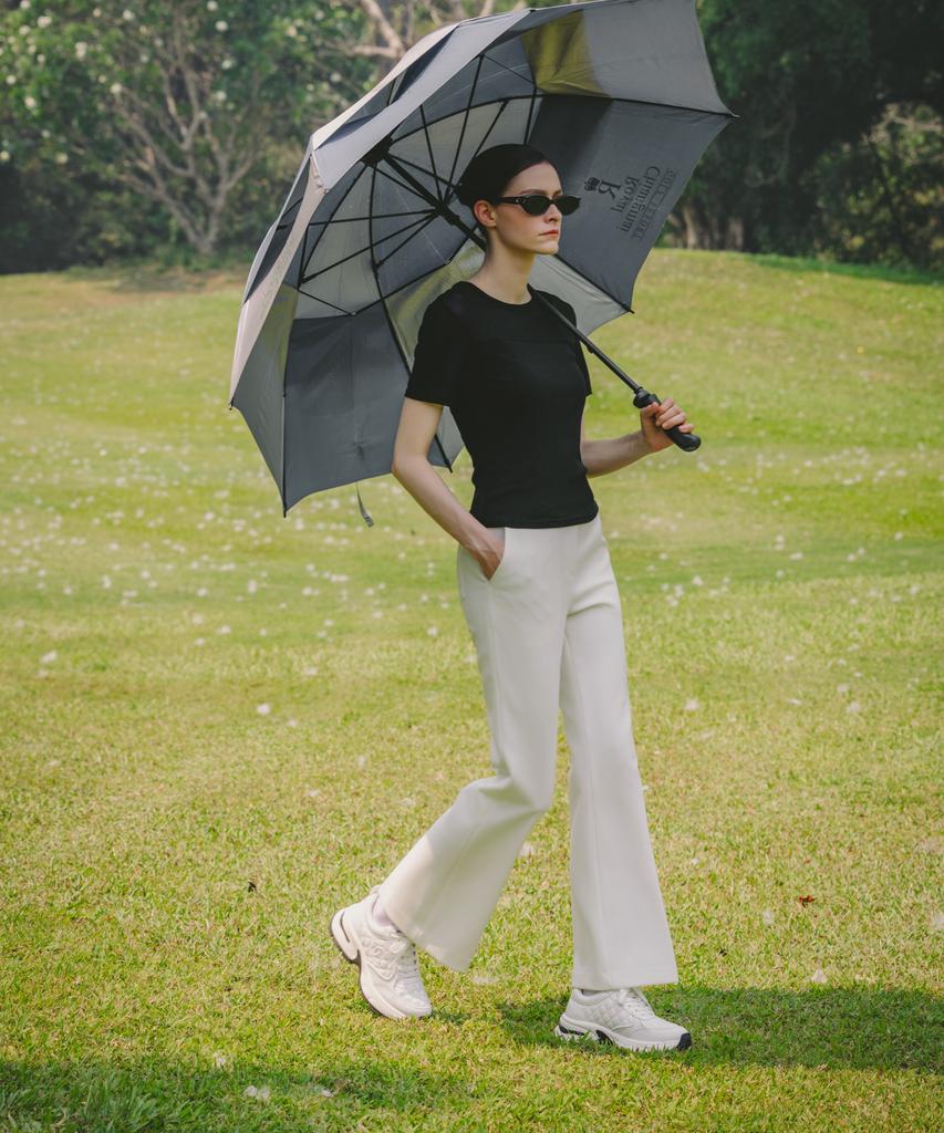 OBER GOLF Soft Mesh Half-Sleeve Base Top (Black)