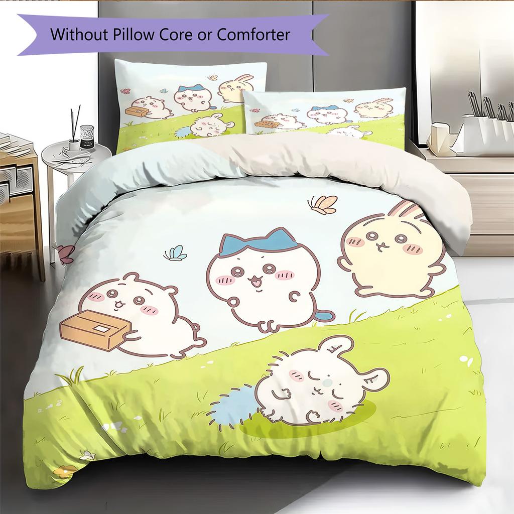 Usagi Pattern Bedding Quilt Set  Home Decoration  Gift (1 * duvet cover + 2 * pillowcase  without core)