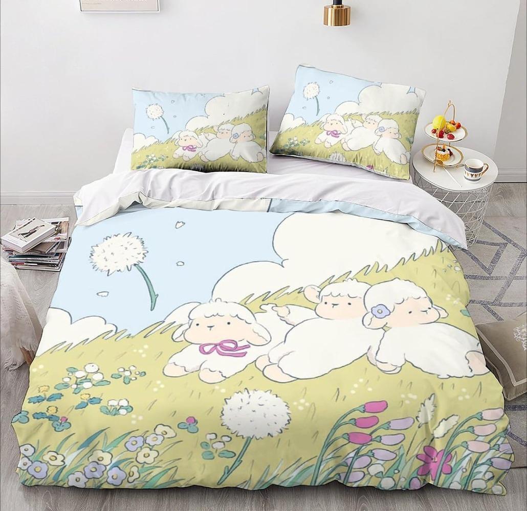 

Комплекты постельного белья из микрофибры, 3D мультяшный животный мотив, детское постельное белье на молнии, декор комнаты, пододеяльник для подростков, взрослых 90x200cm